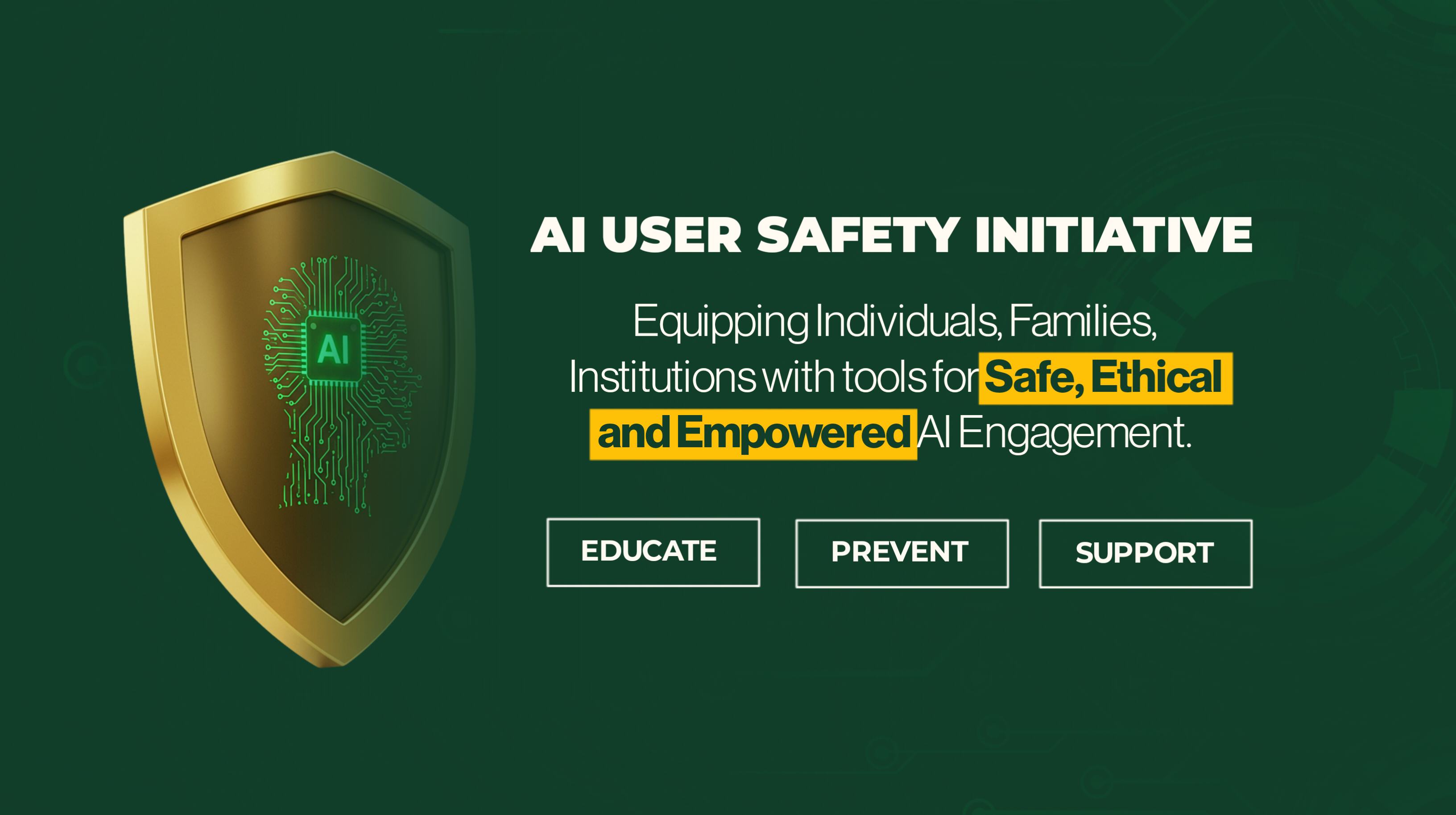Illustration showing safe AI use