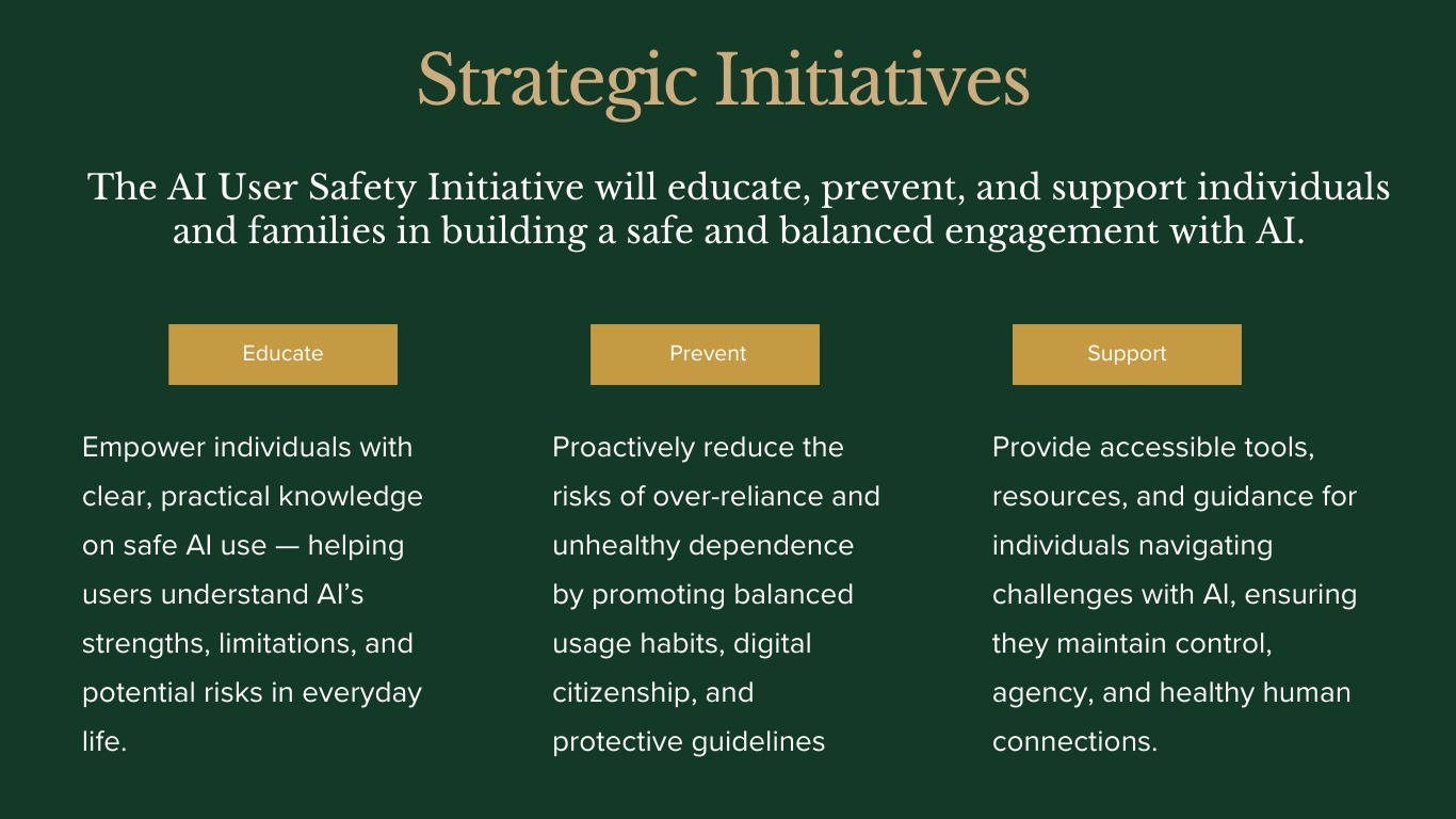 AI User Safety Initiative - Equipping individuals, families, and institutions with tools for safe, ethical and empowered AI engagement