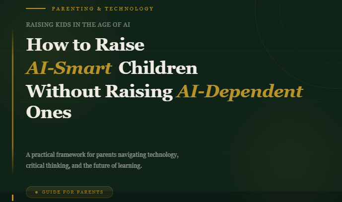 Raising kids in the age of AI cover